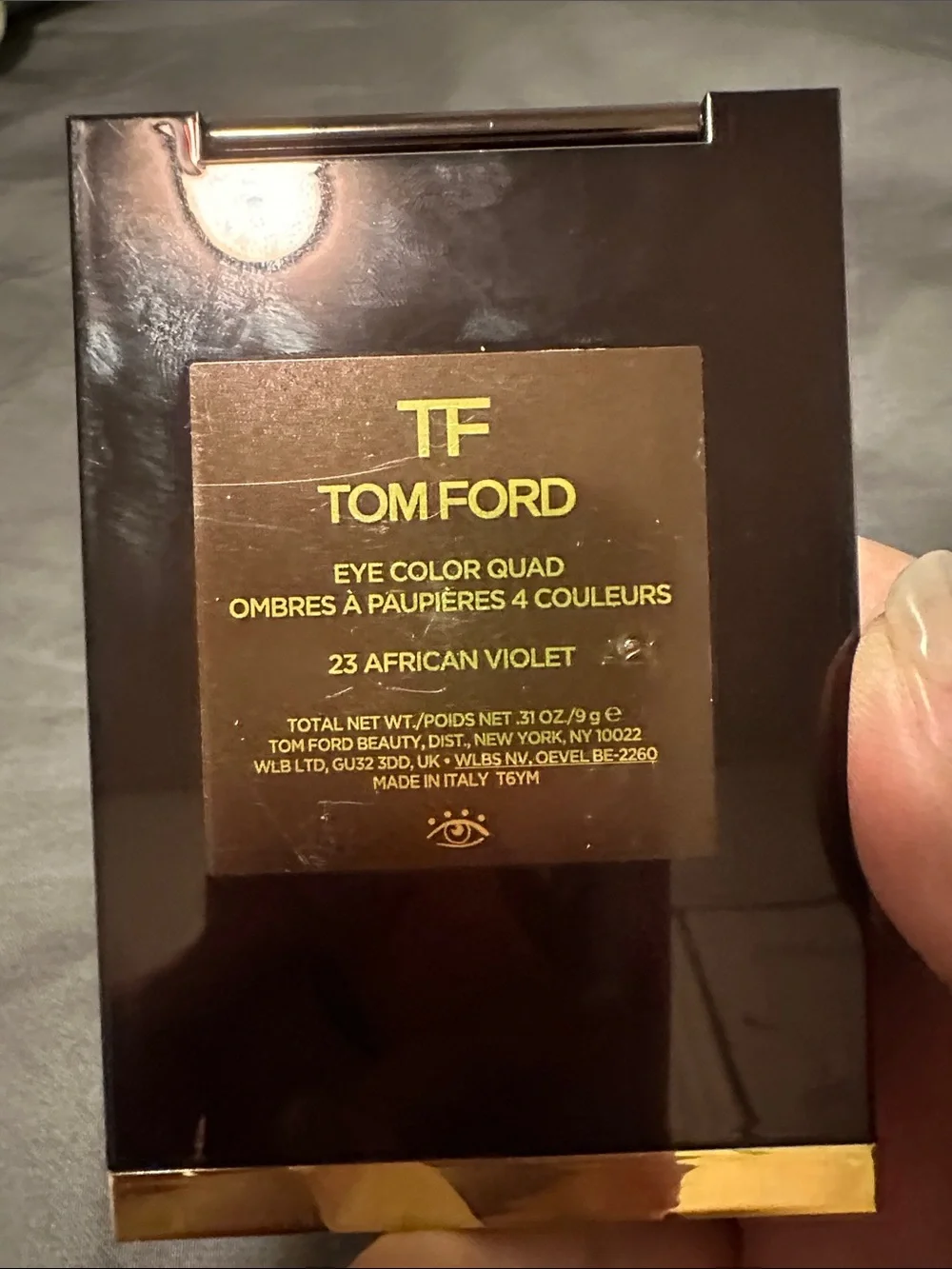 Tom Ford Brown and Gold Eye Quad Compact - 23 African Violet